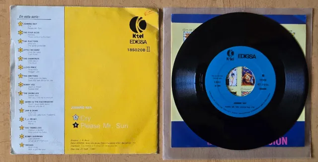 Johnnie Ray - Cry Please Mr. Sun 7''