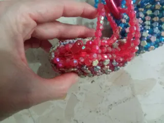 3 Monederos de rocalla o mini bolsito de niña