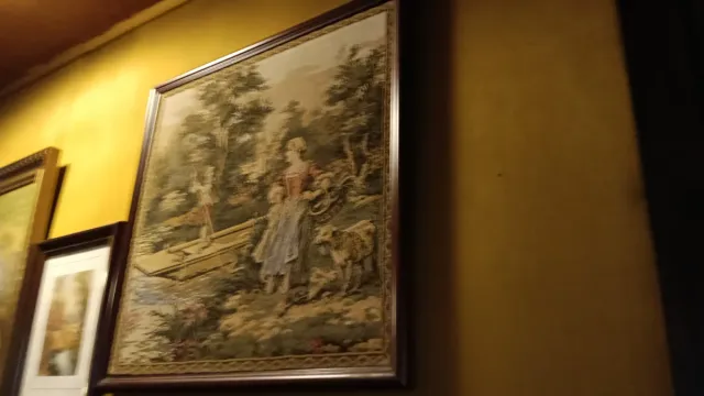 Tapiz antiguo enmarcado