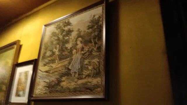 Tapiz antiguo enmarcado