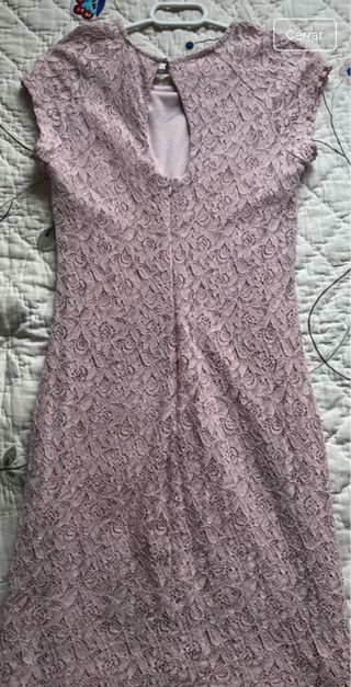 Vestido fiesta encaje rosa