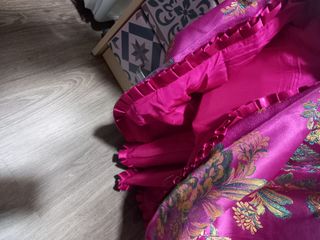 Falda fallera morada y dorada