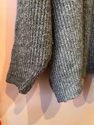 Jersey Zara Gris Cuello Alto Oversize T L