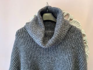 Jersey Zara Gris Cuello Alto Oversize T L