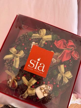 Ghirlanda Natalizia THUN Ceramica e Tessuto