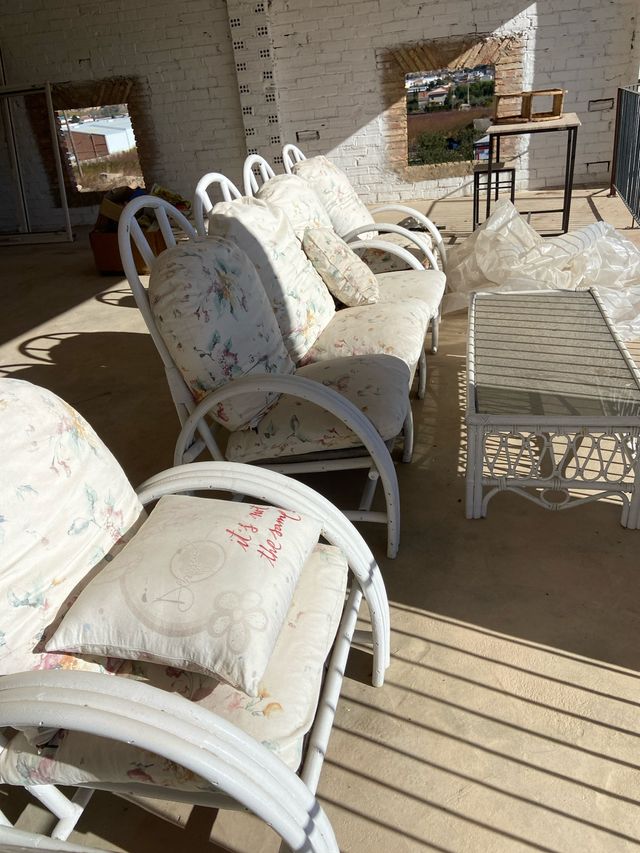 Conjunto de muebles de jardín ratán