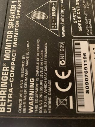 Altavoz Behringer Monitor 1-C Negro