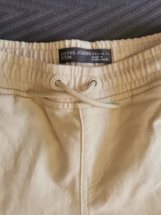 Pantalón jogger beige talla 11/12 Para 152 cm