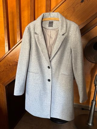 Abrigo gris midi Primark talla L