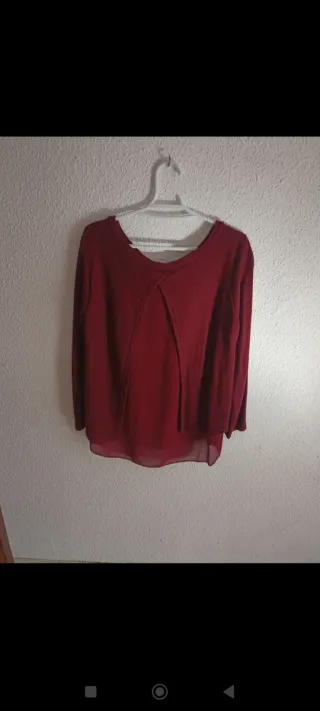 Jersey de punto gasa rojo