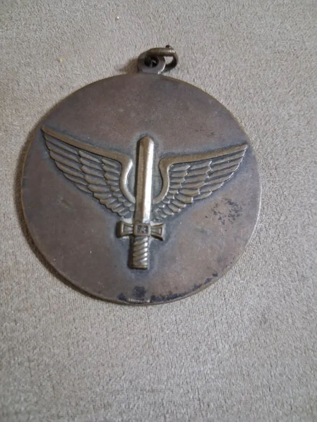 Medaglia aviazione con ali e spada