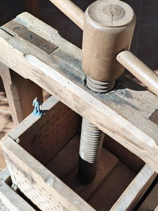 ANTIGUA Prensa de Madera Rústica / Vintage