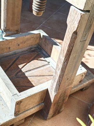 ANTIGUA Prensa de Madera Rústica / Vintage