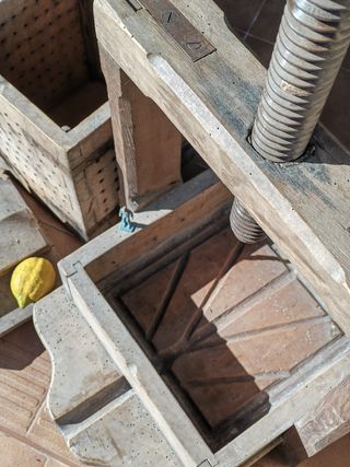 ANTIGUA Prensa de Madera Rústica / Vintage