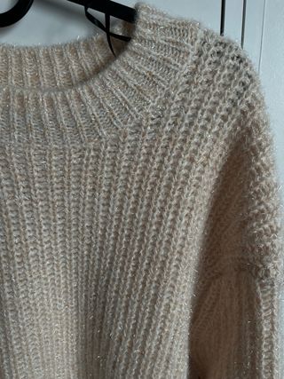 Jersey H&M brillos beige Talla XS