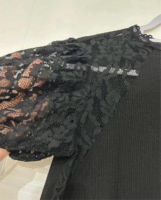 Abito corto Zara pizzo nero taglia M