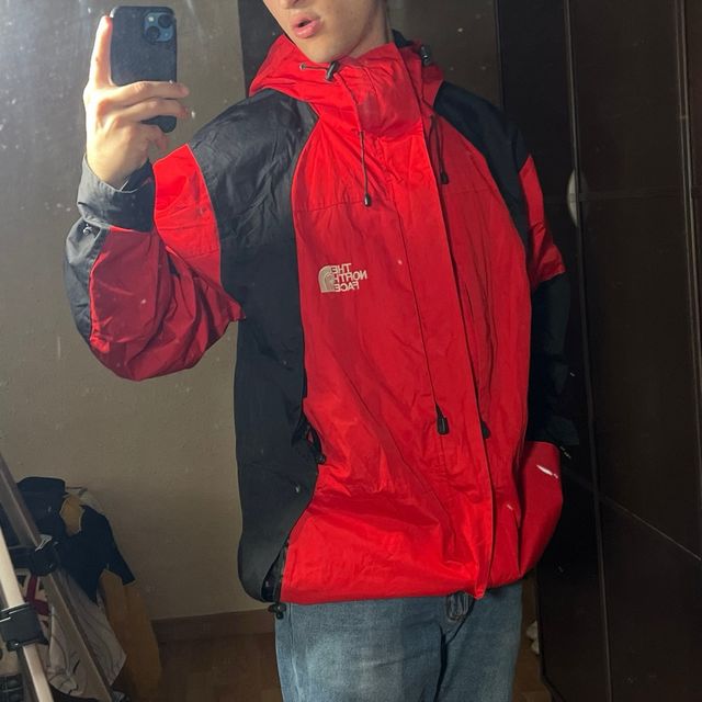 Chaqueta The North Face Roja Negra GoreTex Vintage