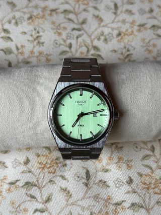 PRX Reloj Verde y Plateado