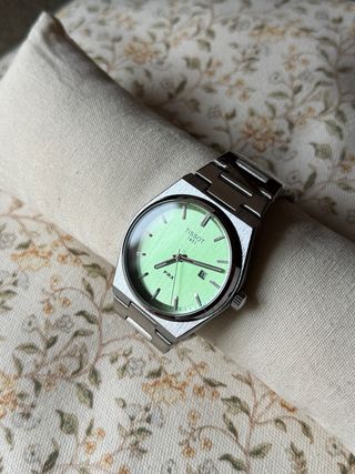 PRX Reloj Verde y Plateado