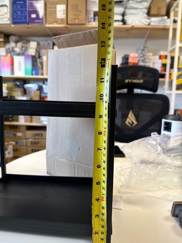 Estantería de mesa negra 2 bandejas