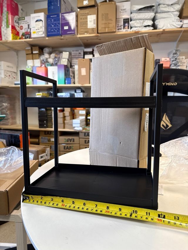 Estantería de mesa negra 2 bandejas