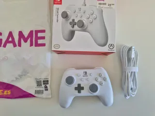 Mando Switch PowerA Blanco Cableado