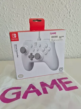 Mando Switch PowerA Blanco Cableado