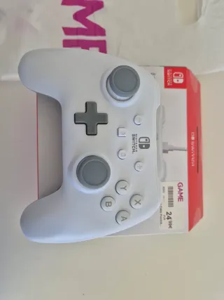 Mando Switch PowerA Blanco Cableado