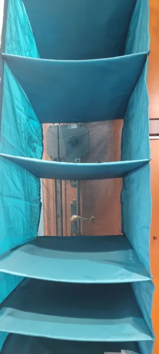 Organizer portaoggetti armadio blu