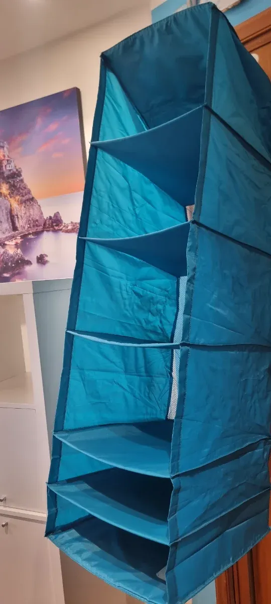 Organizer portaoggetti armadio blu