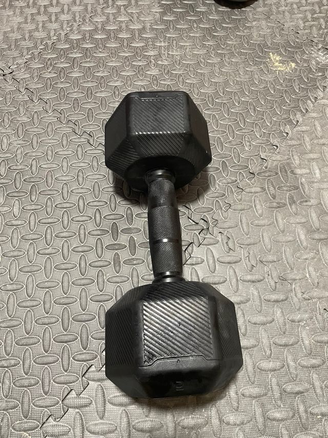 Mancuerna 10 kg Hexagonal Negro/Amarillo