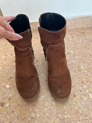 Botines Bershka Marrones Plataforma