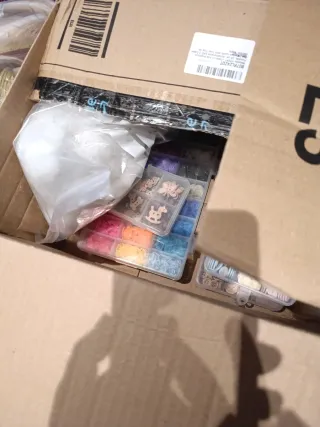 Lote de lanas y botones