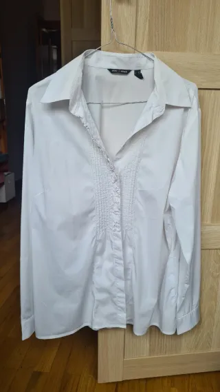 Camisa Blanca Punto Roma Talla 48