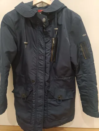 Trenca azul marino EDC Talla S. (Marca Esprit).