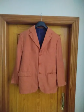 Chaqueta de lino para hombre con forro