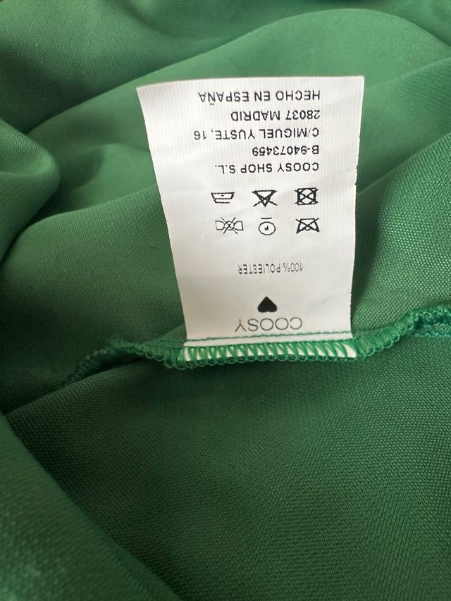 Falda Larga Terciopelo Verde Talla Única