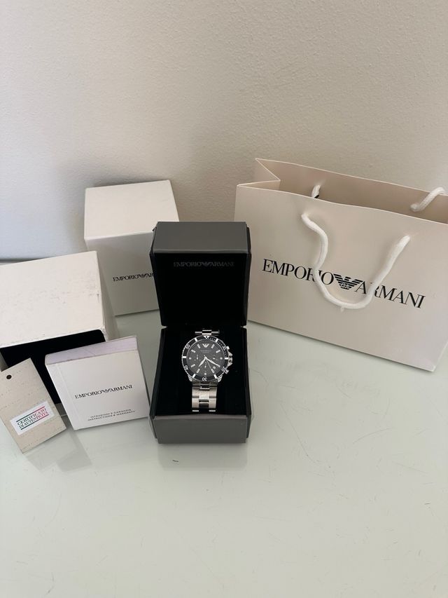 Reloj Emporio Armani 100M Negro/Plata