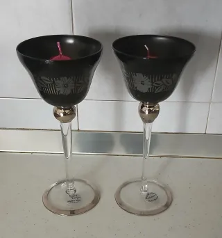 Portacandele decorati a mano