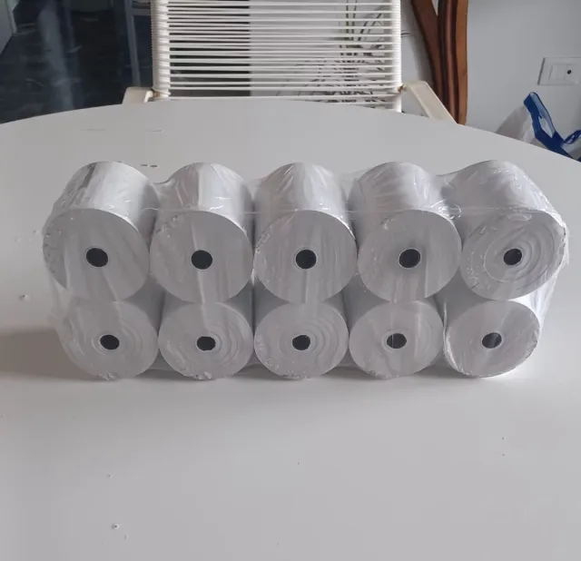 10 Rotoli Termici 80x80 Foro 12 NBA7980TW Cassa