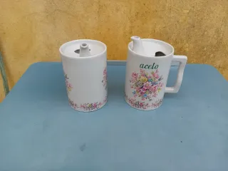 Set Olio Aceto Floreale Porcellana