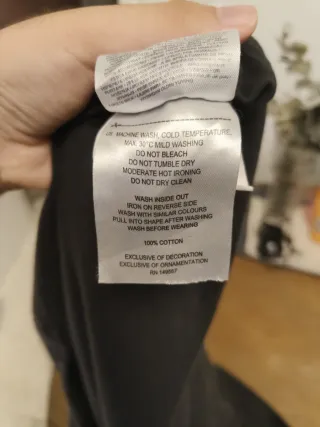 Camiseta Gris Oversize Talla Única