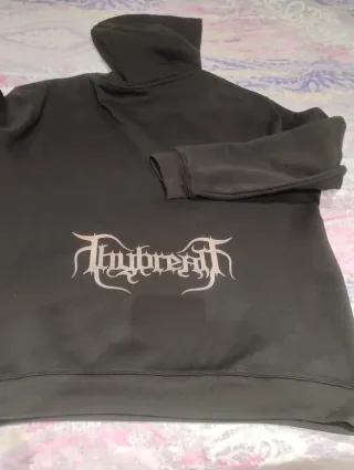 Sudadera con capucha negra y gris XXL