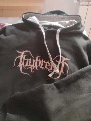 Sudadera con capucha negra y gris XXL