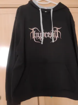 Sudadera con capucha negra y gris XXL