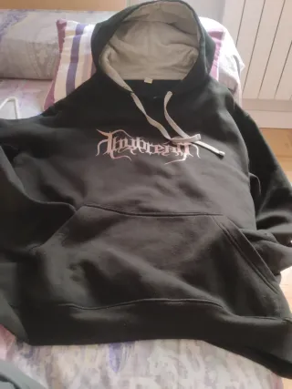 Sudadera con capucha negra y gris XXL