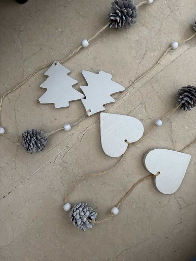 Guirnalda Navideña Árbol y Piña y Corazón y Piña