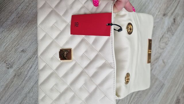 Bolso CH Mujer Nuevo Blanco y Dorado