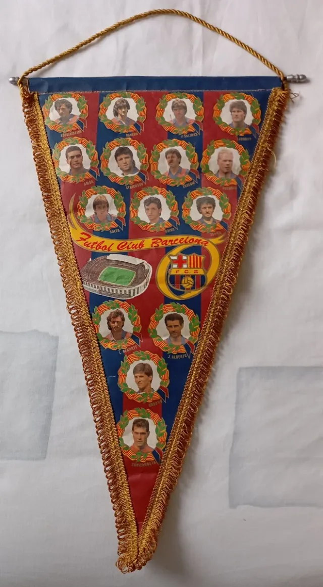 Banderín Vintage F.C. Barcelona Años 80
