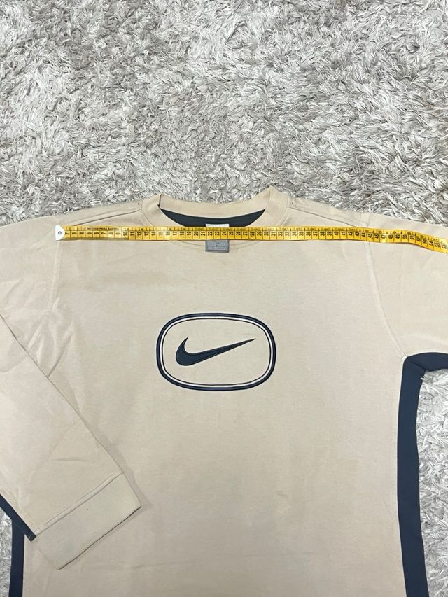 Nike Sudadera Vintage Beige Negra